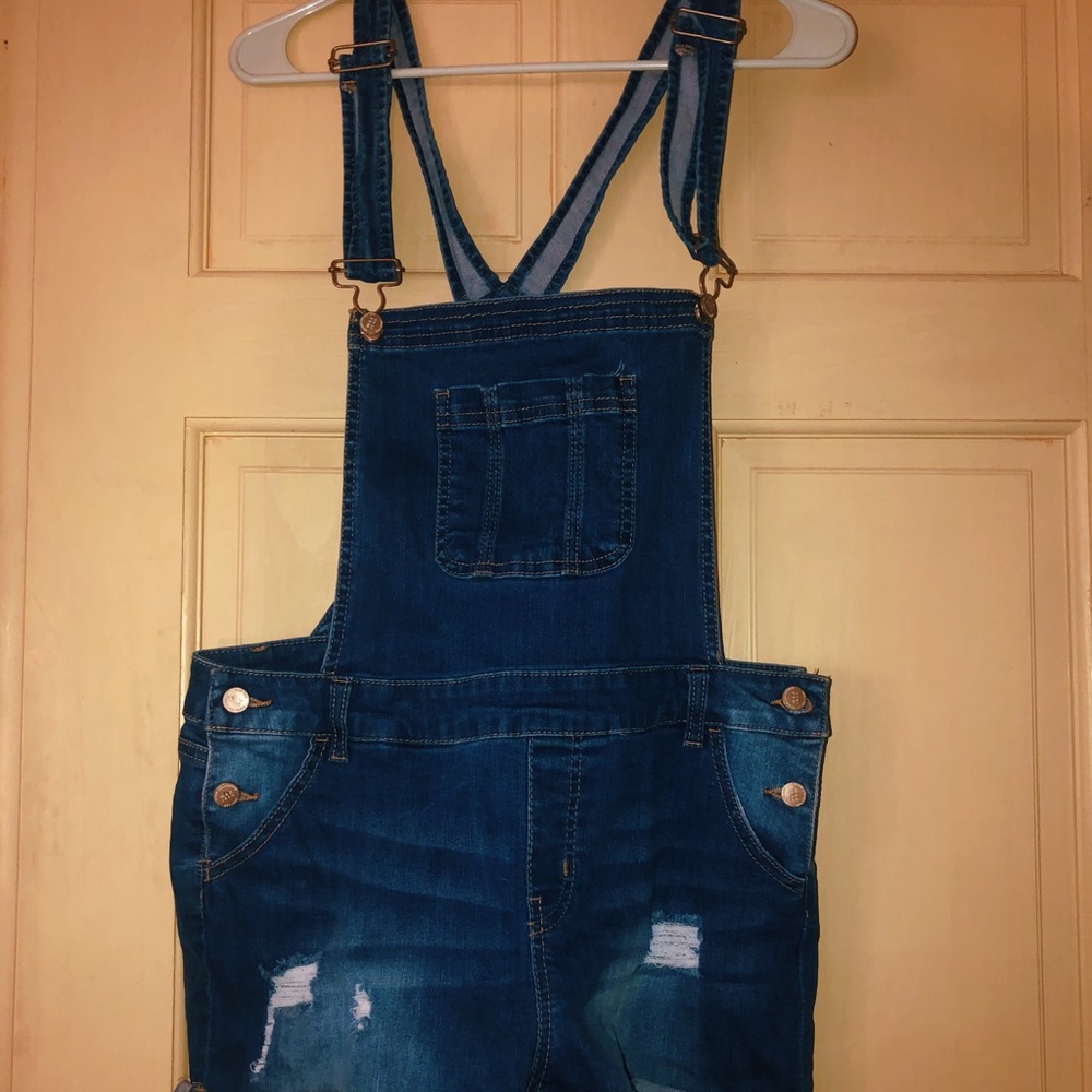 Blue Jean Short Overalls